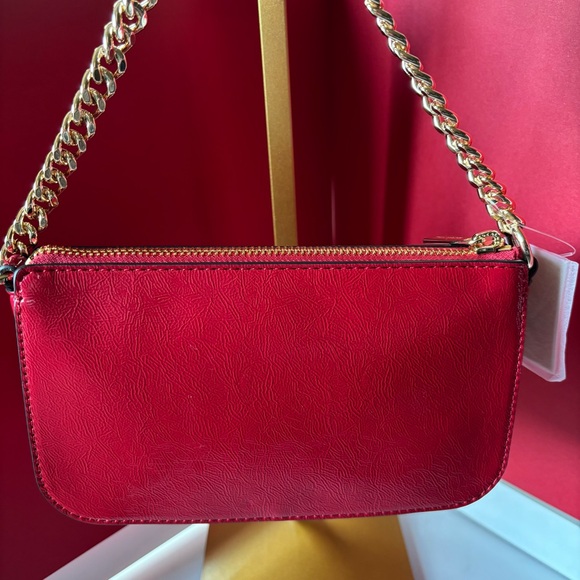 MICHAEL KORS jet set medium red leather pouchette bag NWT - Picture 4 of 10